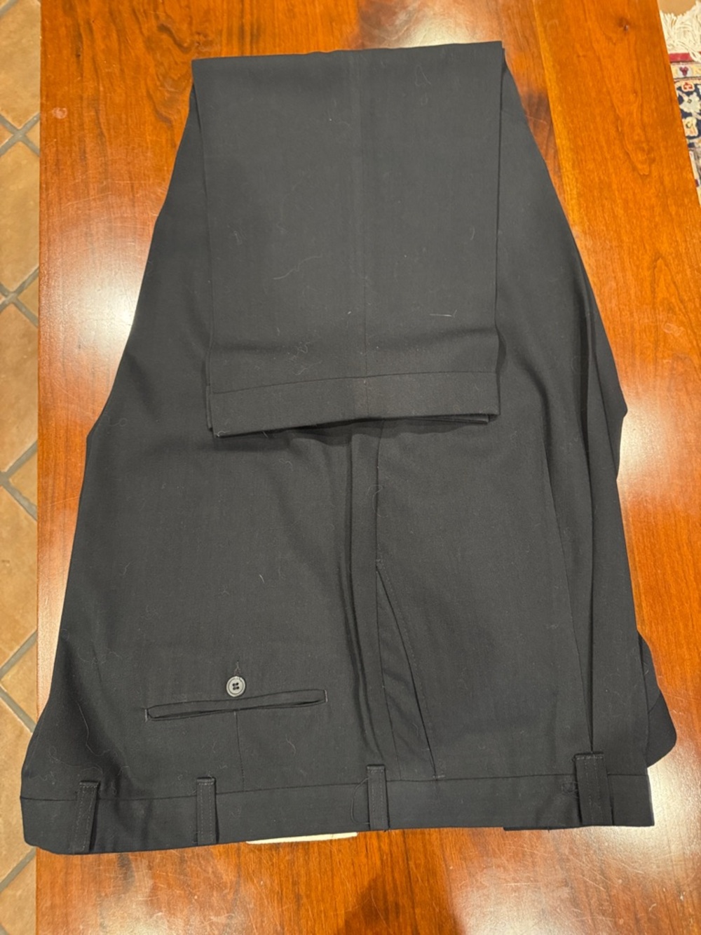 NWOT Alexander Lloyds Men's Dark Navy Pleated Dress Pants - Picture 5 of 5
